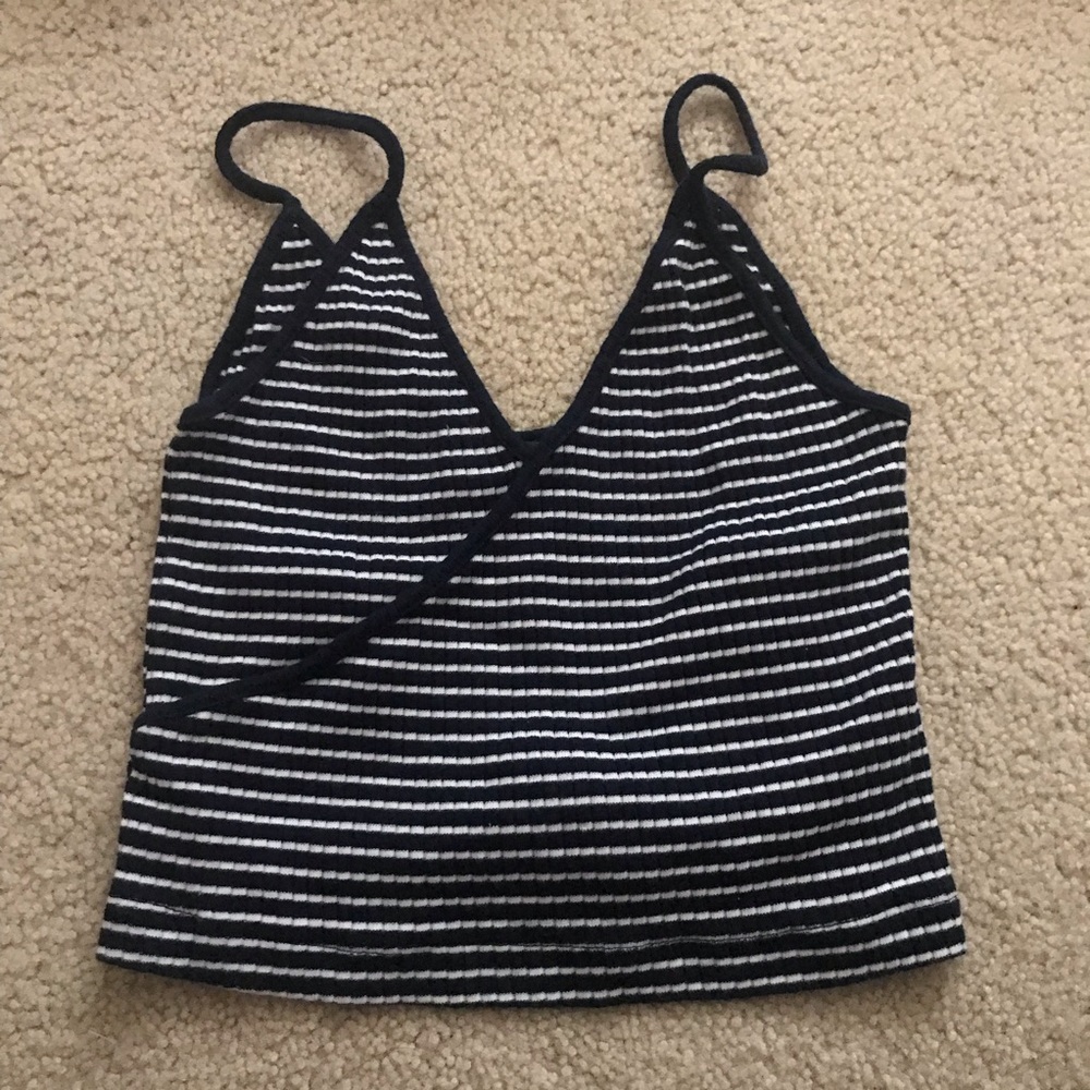 striped topshop crop top